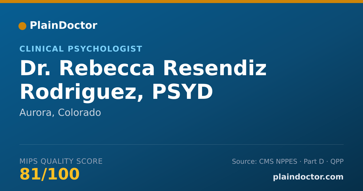 Shareable card for Rebecca Resendiz Rodriguez, PSYD - Clinical Psychologist, Aurora, CO