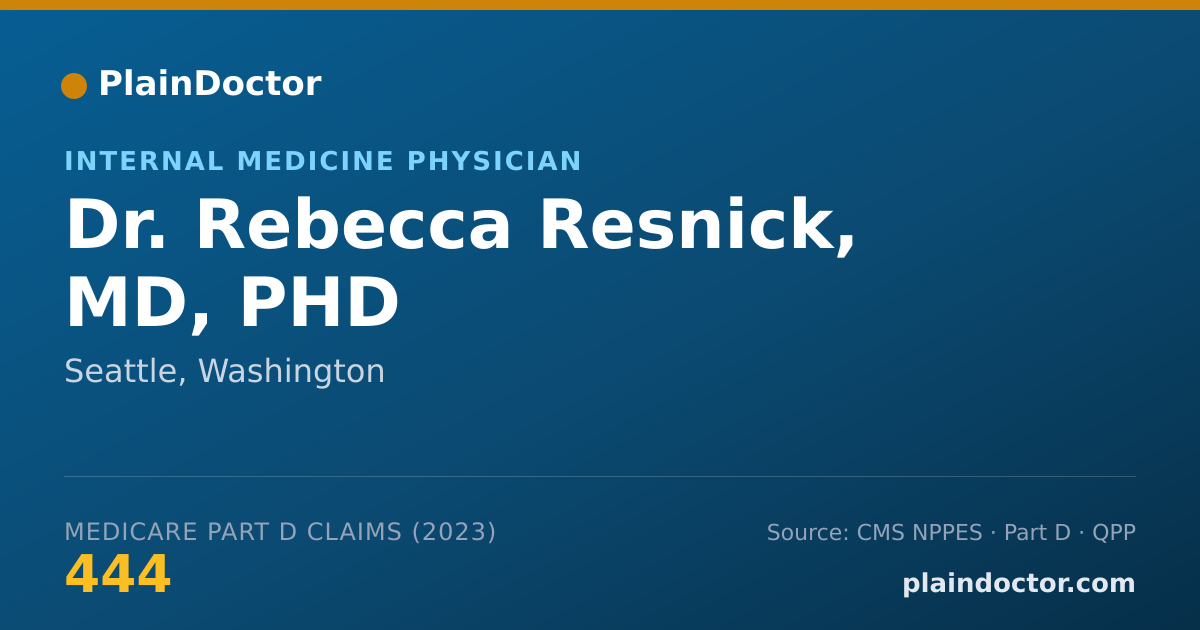 Shareable card for Rebecca Resnick, MD, PHD - Internal Medicine Physician, Seattle, WA
