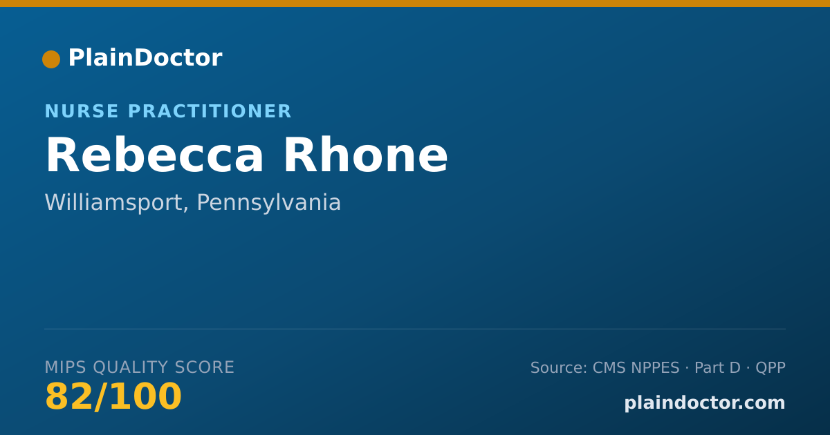 Shareable card for Rebecca Rhone - Nurse Practitioner, Williamsport, PA