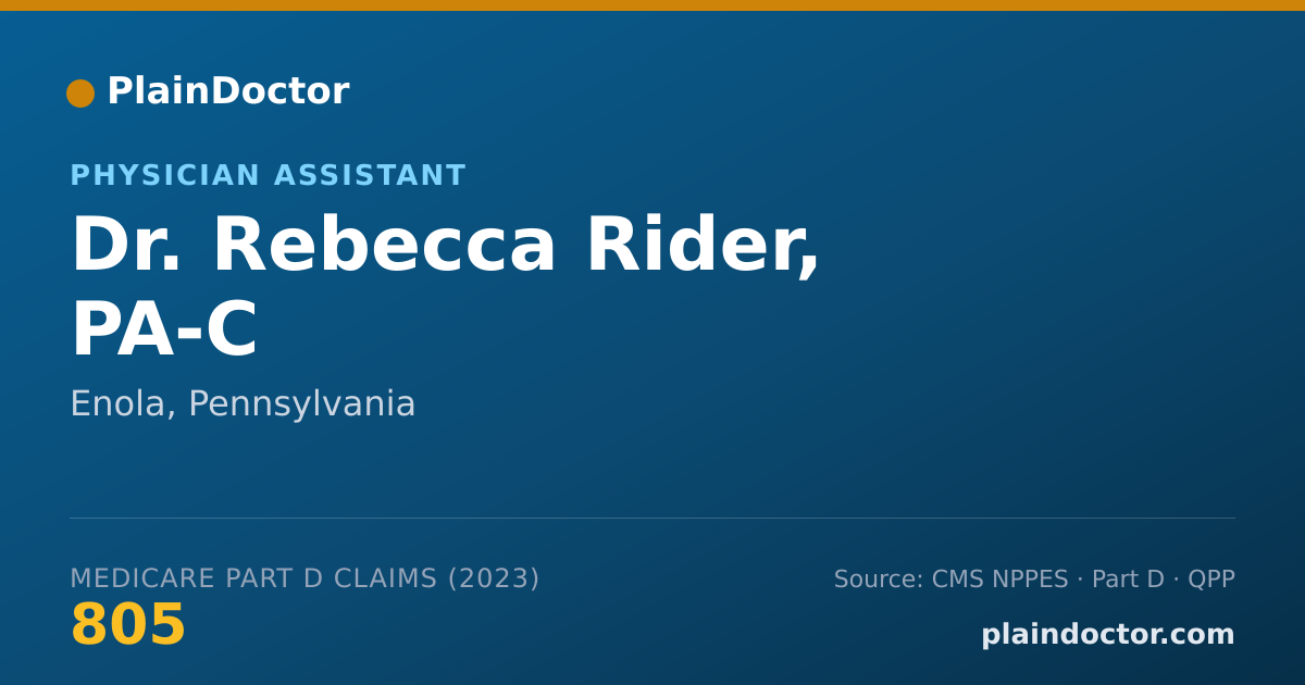 Shareable card for Rebecca Rider, PA-C - Physician Assistant, Enola, PA