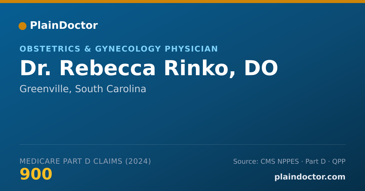 Shareable card for Rebecca Rinko, DO - Obstetrics & Gynecology Physician, Greenville, SC