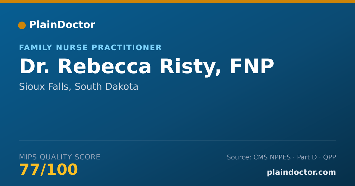 Shareable card for Rebecca Risty, FNP - Family Nurse Practitioner, Sioux Falls, SD