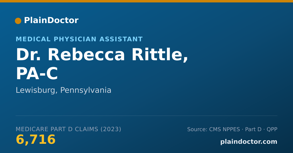 Shareable card for Rebecca Rittle, PA-C - Medical Physician Assistant, Lewisburg, PA