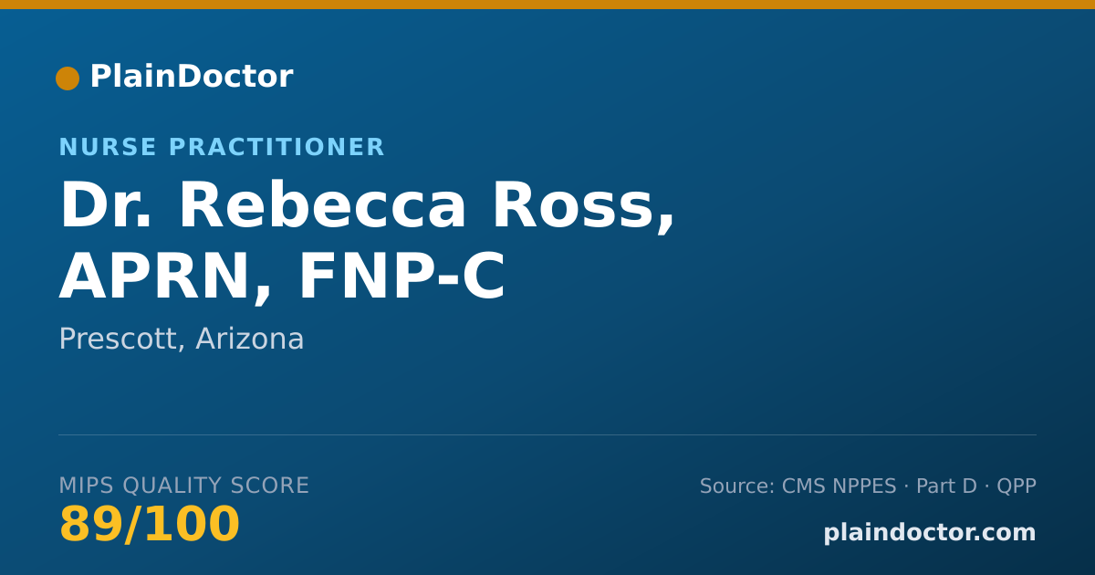 Shareable card for Rebecca Ross, APRN, FNP-C - Nurse Practitioner, Prescott, AZ