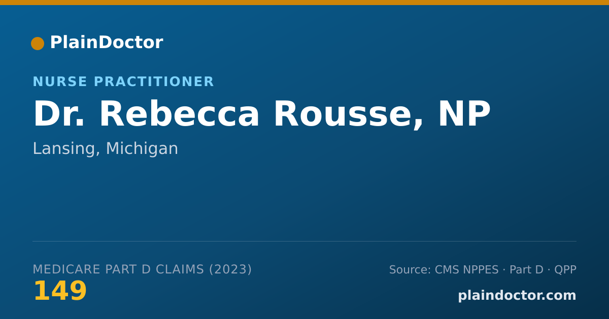 Shareable card for Rebecca Rousse, NP - Nurse Practitioner, Lansing, MI