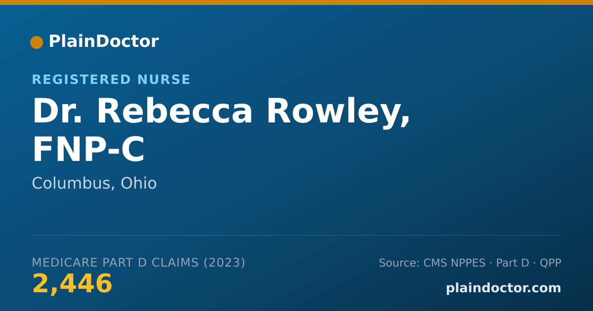 Shareable card for Rebecca Rowley, FNP-C - Registered Nurse, Columbus, OH