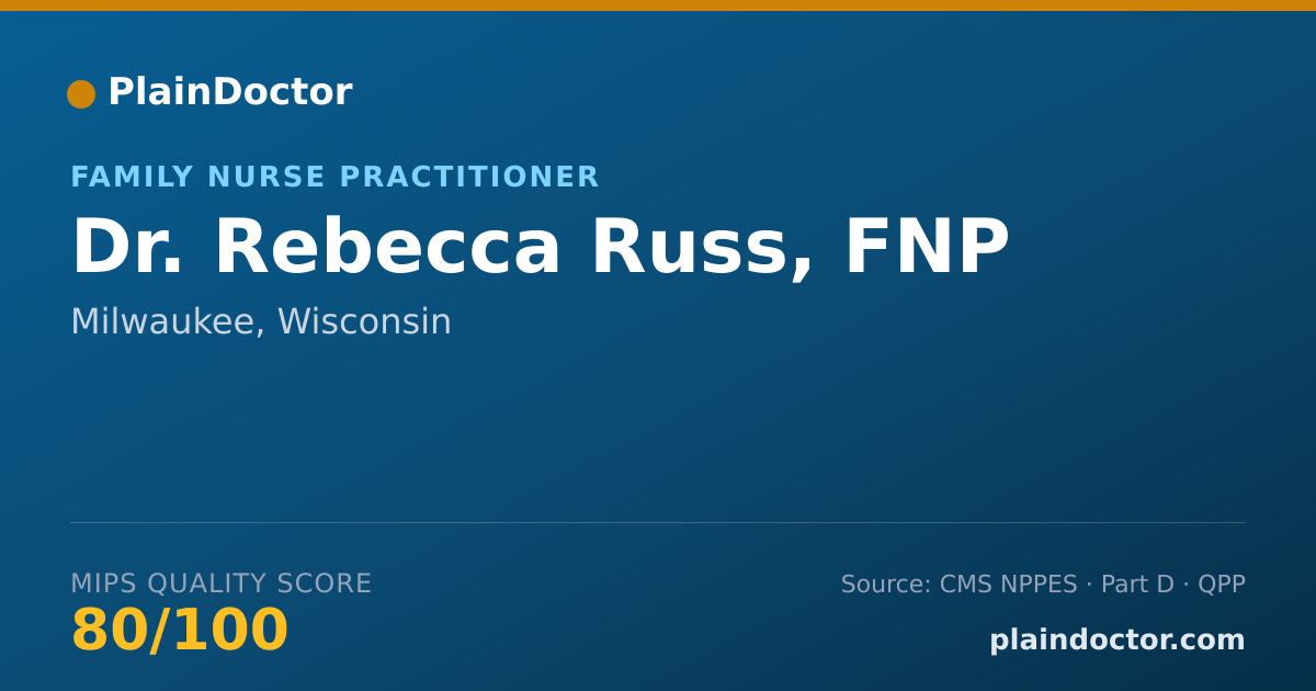 Shareable card for Rebecca Russ, FNP - Family Nurse Practitioner, Milwaukee, WI