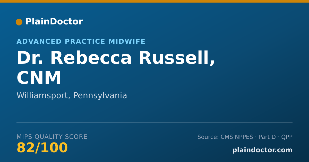 Shareable card for Rebecca Russell, CNM - Advanced Practice Midwife, Williamsport, PA