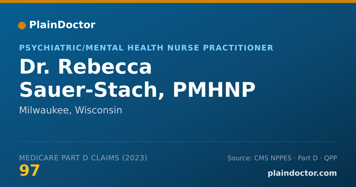Shareable card for Rebecca Sauer-Stach, PMHNP - Psychiatric/Mental Health Nurse Practitioner, Milwaukee, WI