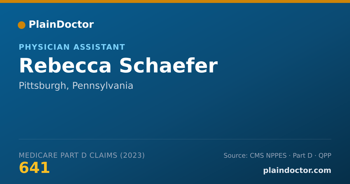 Shareable card for Rebecca Schaefer - Physician Assistant, Pittsburgh, PA