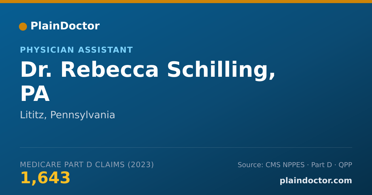 Shareable card for Rebecca Schilling, PA - Physician Assistant, Lititz, PA