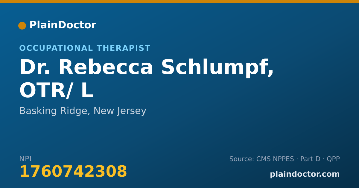 Shareable card for Rebecca Schlumpf, OTR/ L - Occupational Therapist, Basking Ridge, NJ
