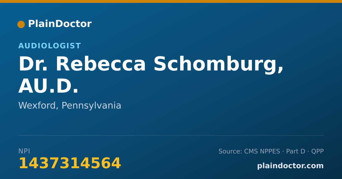 Shareable card for Rebecca Schomburg, AU.D. - Audiologist, Wexford, PA
