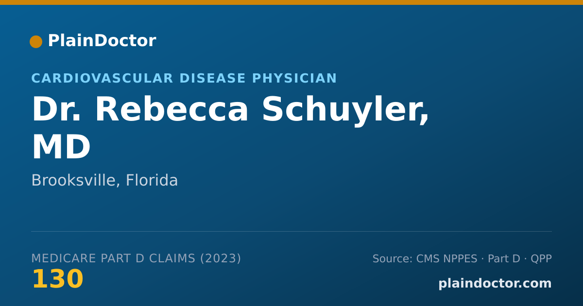 Shareable card for Rebecca Schuyler, MD - Cardiovascular Disease Physician, Brooksville, FL