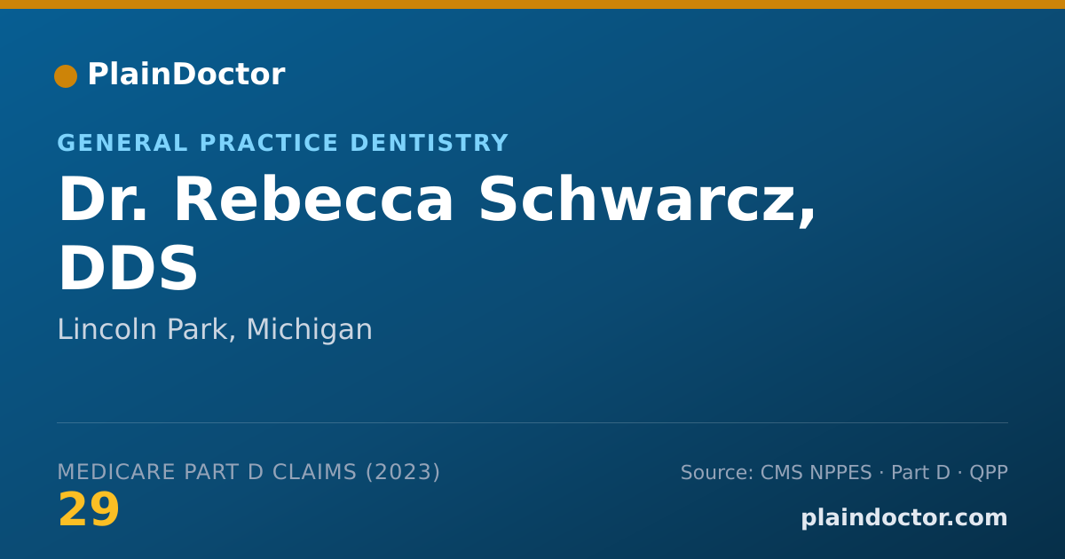 Shareable card for Rebecca Schwarcz, DDS - General Practice Dentistry, Lincoln Park, MI
