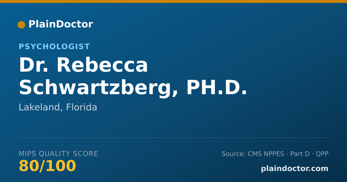 Shareable card for Rebecca Schwartzberg, PH.D. - Psychologist, Lakeland, FL