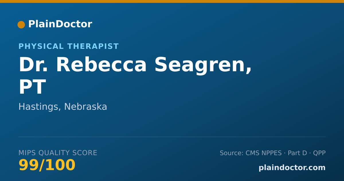 Shareable card for Rebecca Seagren, PT - Physical Therapist, Hastings, NE