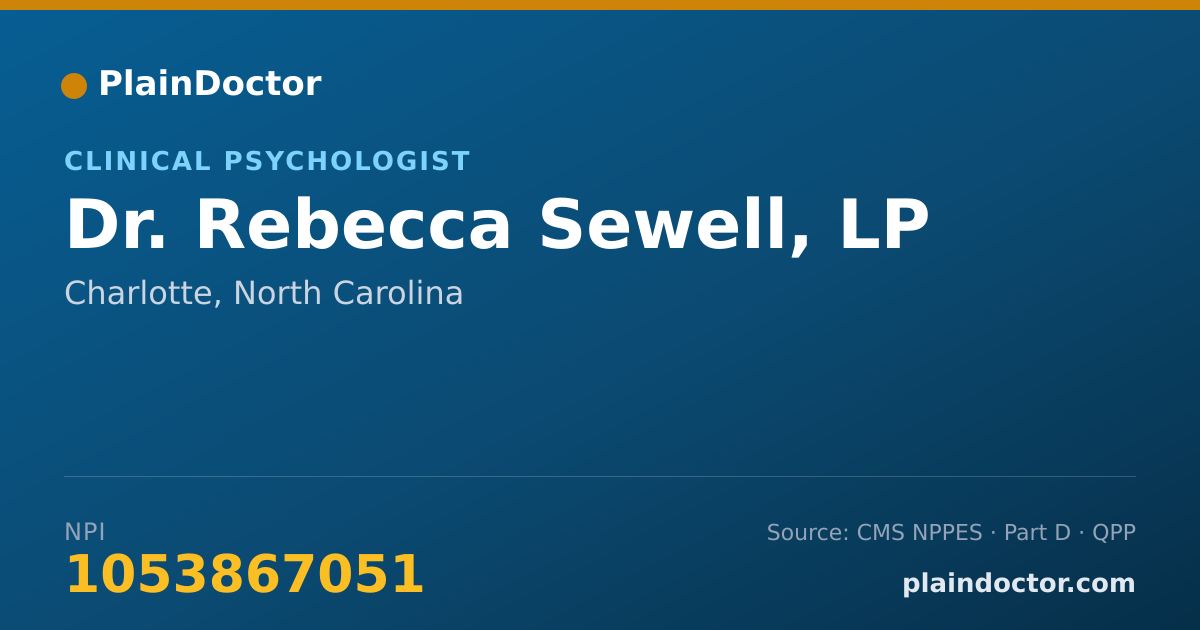 Shareable card for Rebecca Sewell, LP - Clinical Psychologist, Charlotte, NC