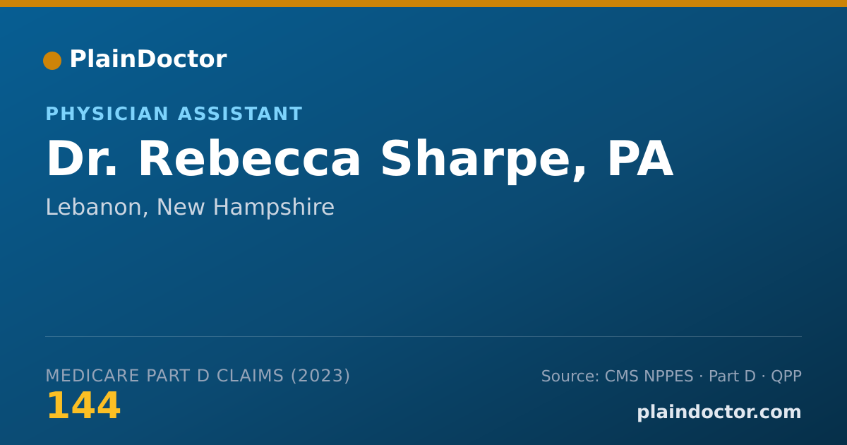 Shareable card for Rebecca Sharpe, PA - Physician Assistant, Lebanon, NH