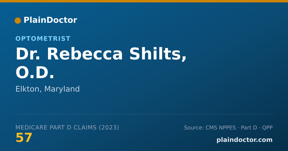 Shareable card for Rebecca Shilts, O.D. - Optometrist, Elkton, MD