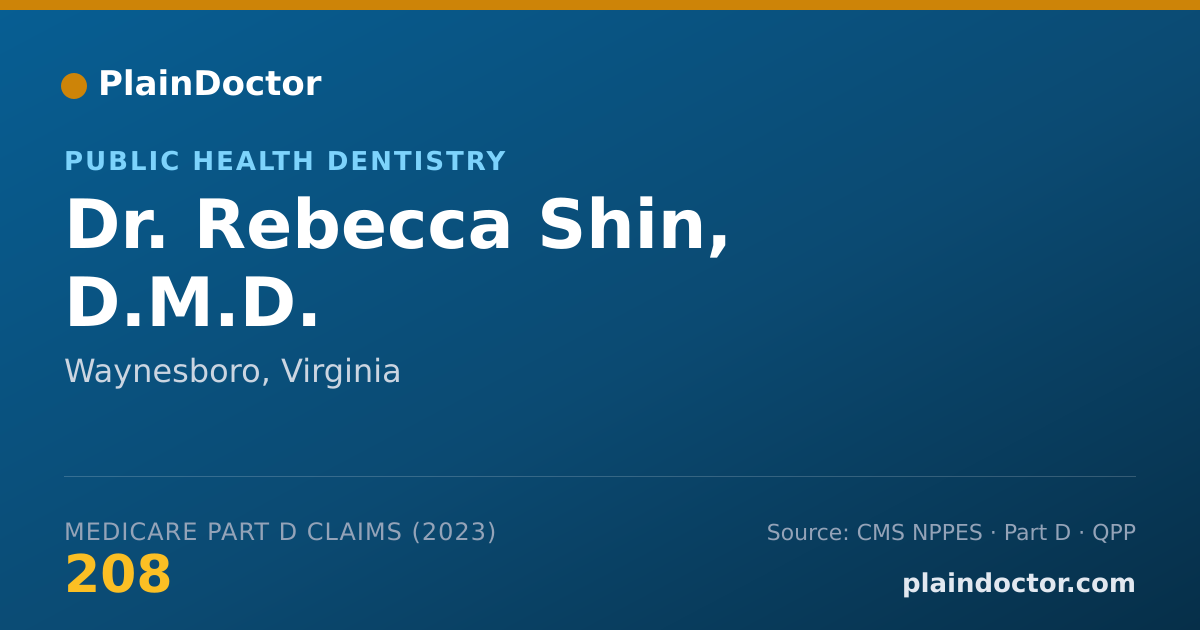 Shareable card for Rebecca Shin, D.M.D. - Public Health Dentistry, Waynesboro, VA
