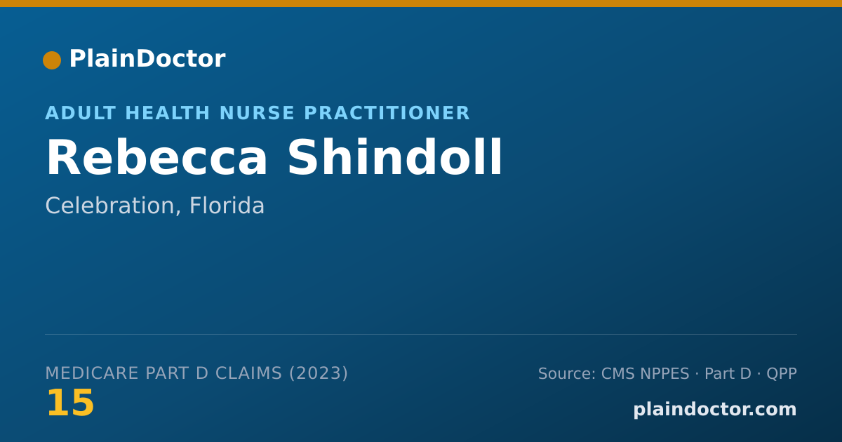 Shareable card for Rebecca Shindoll - Adult Health Nurse Practitioner, Celebration, FL