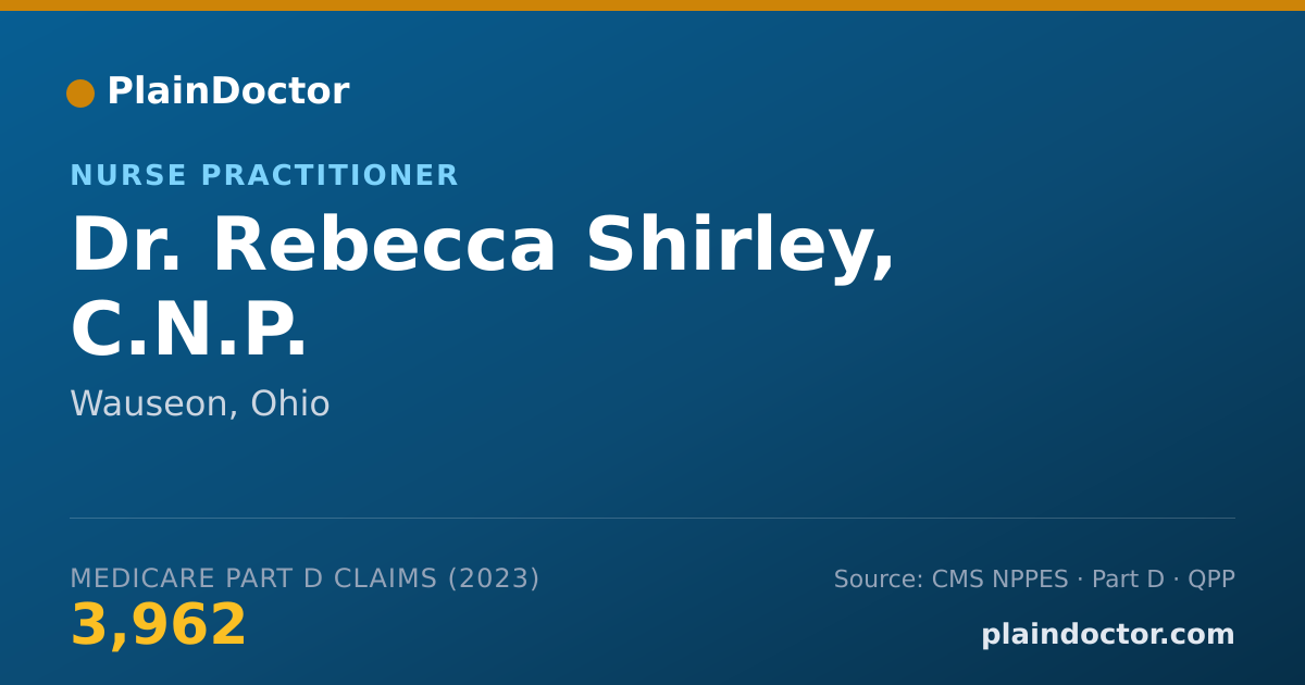 Shareable card for Rebecca Shirley, C.N.P. - Nurse Practitioner, Wauseon, OH