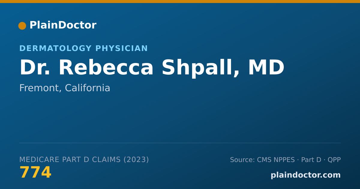 Shareable card for Rebecca Shpall, MD - Dermatology Physician, Fremont, CA