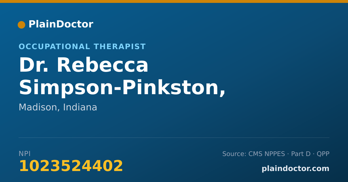 Shareable card for Rebecca Simpson-Pinkston, OTR/L - Occupational Therapist, Madison, IN