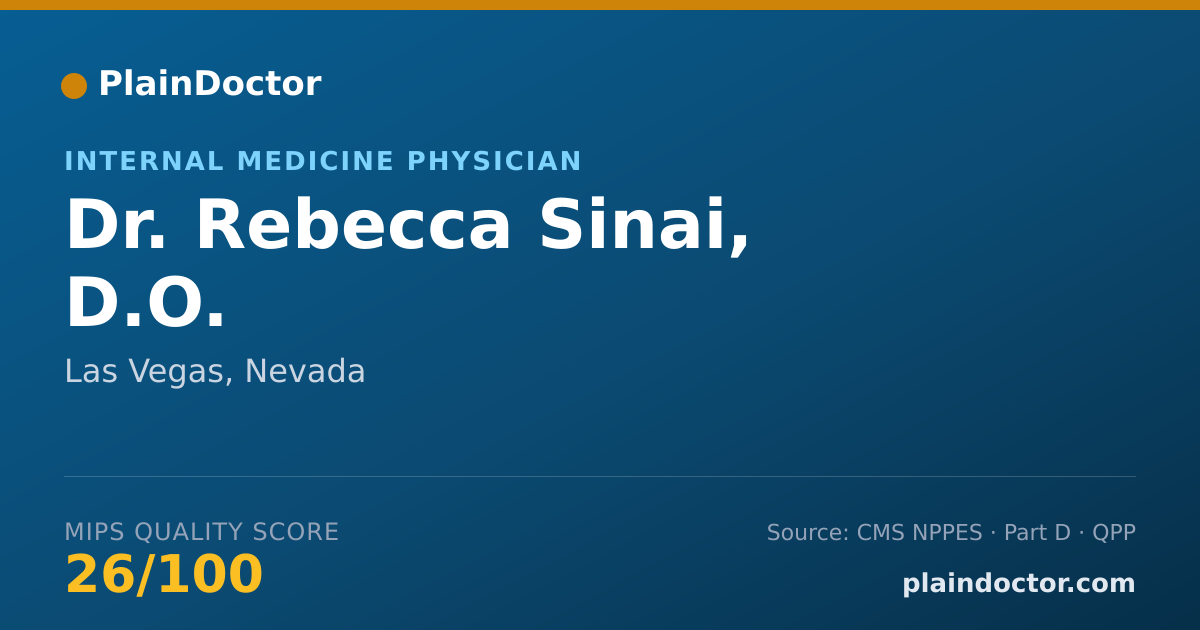 Shareable card for Rebecca Sinai, D.O. - Internal Medicine Physician, Las Vegas, NV