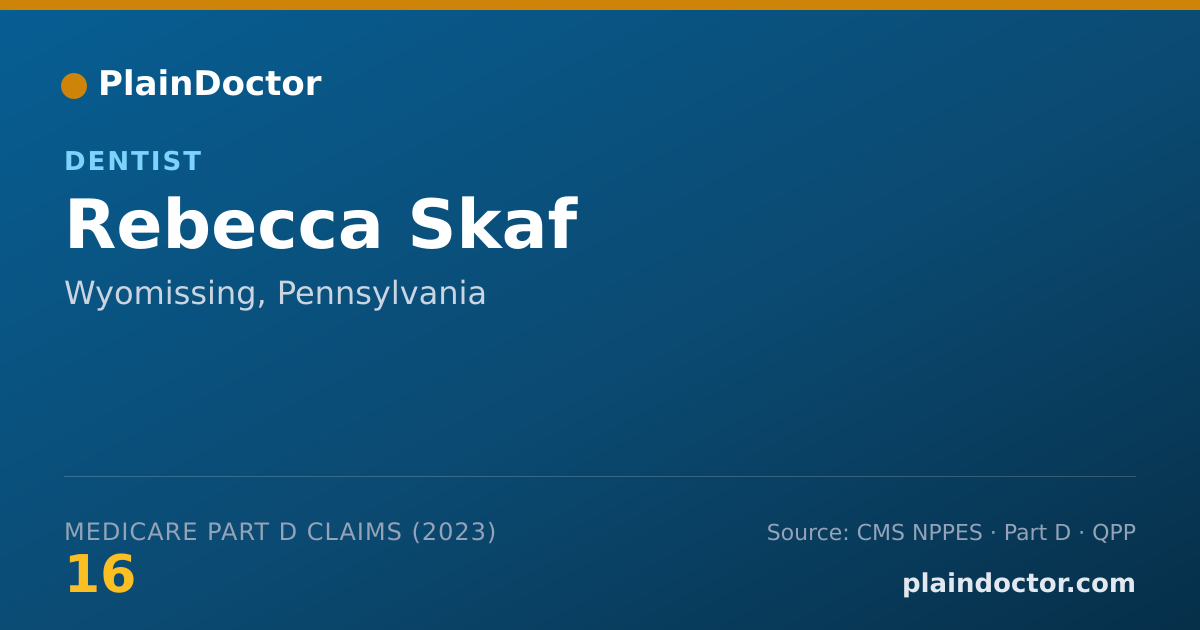 Shareable card for Rebecca Skaf - Dentist, Wyomissing, PA