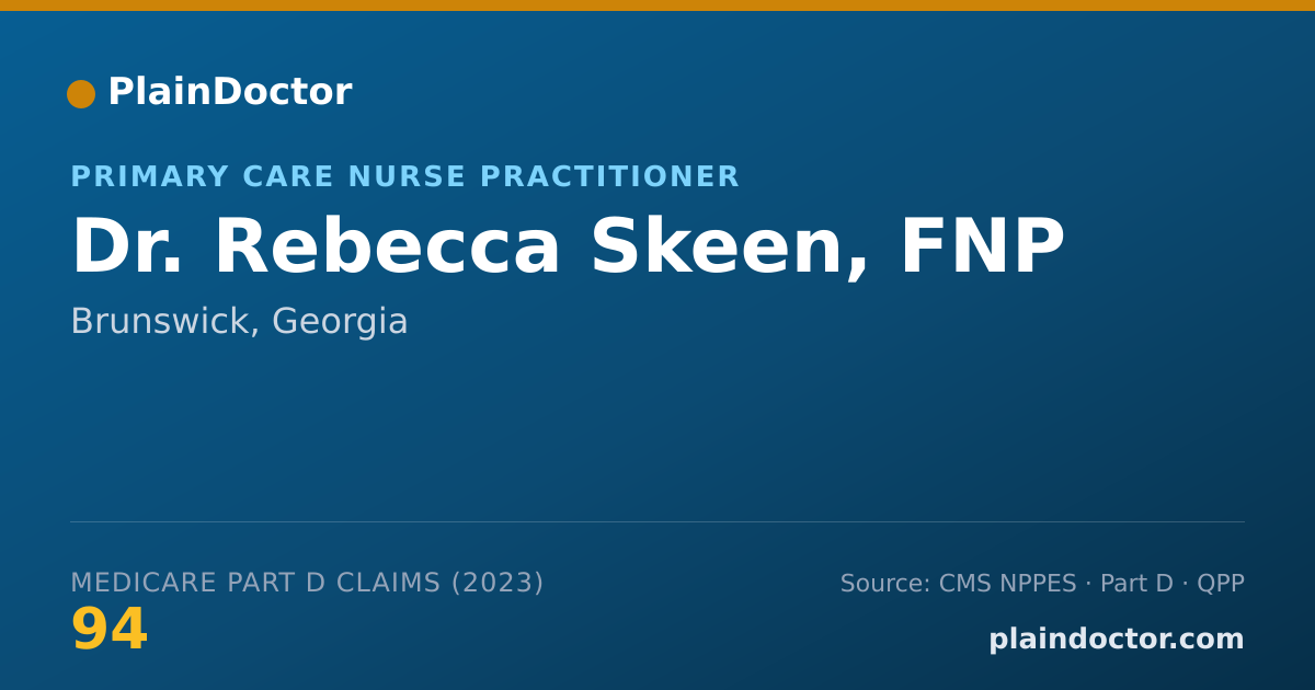 Shareable card for Rebecca Skeen, FNP - Primary Care Nurse Practitioner, Brunswick, GA