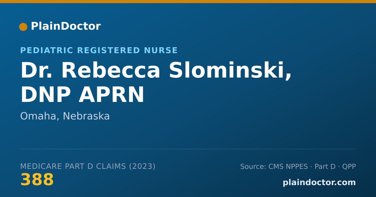 Shareable card for Rebecca Slominski, DNP APRN - Pediatric Registered Nurse, Omaha, NE