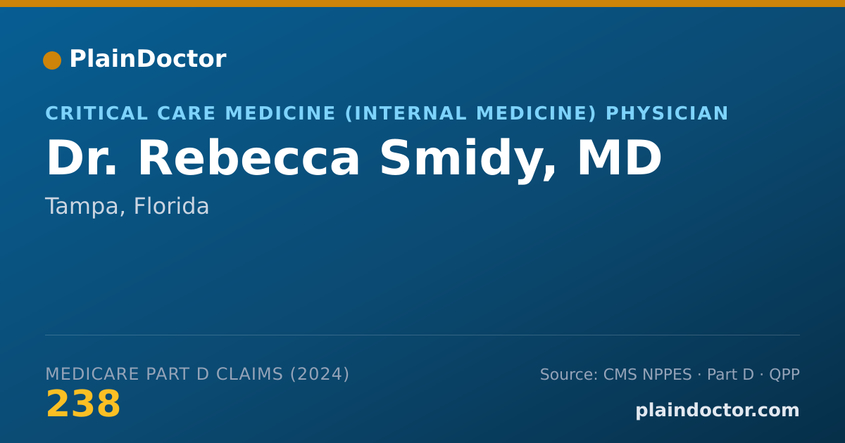 Shareable card for Rebecca Smidy, MD - Student in an Organized Health Care Education/Training Program, Brooksville, FL