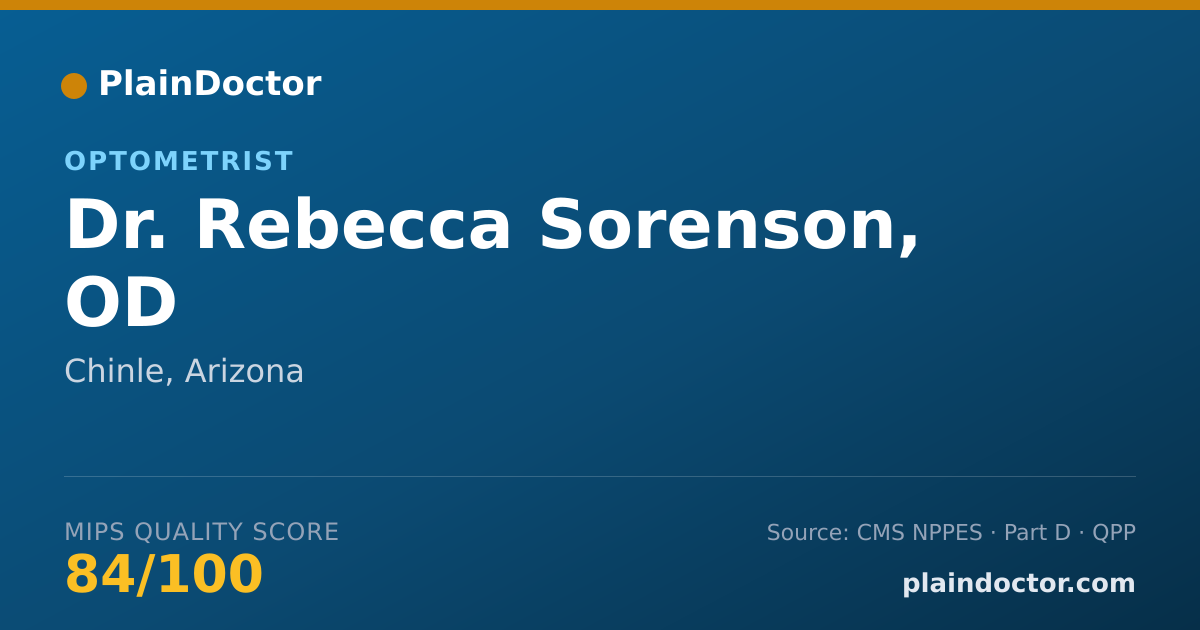 Shareable card for Rebecca Sorenson, OD - Optometrist, Chinle, AZ