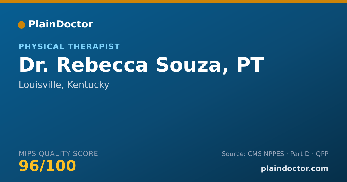 Shareable card for Rebecca Souza, PT - Physical Therapist, Louisville, KY