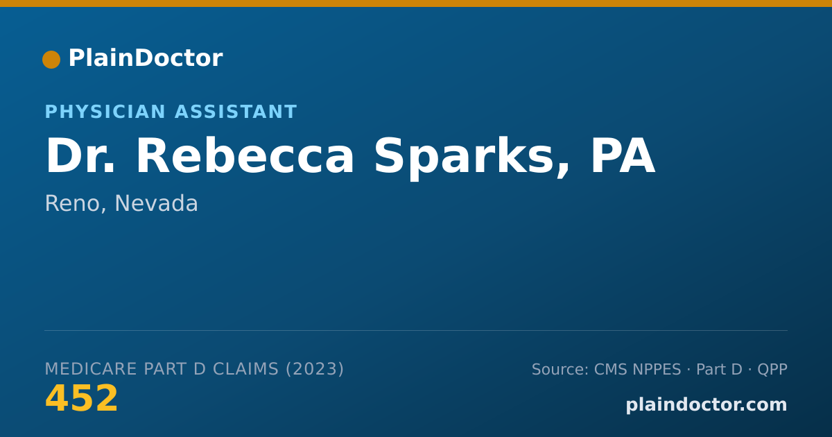 Shareable card for Rebecca Sparks, PA - Physician Assistant, Reno, NV
