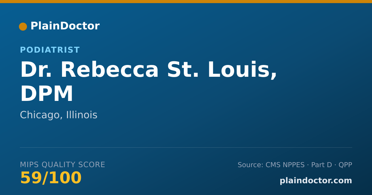 Shareable card for Rebecca St. Louis, DPM - Podiatrist, Chicago, IL