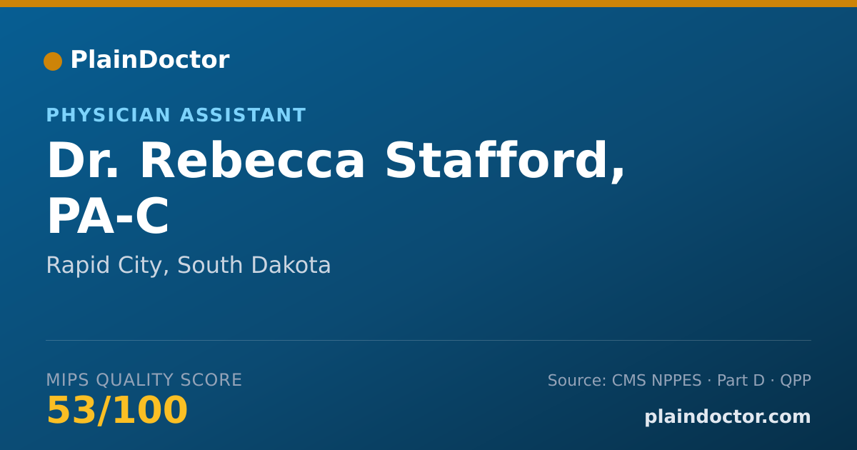 Shareable card for Rebecca Stafford, PA-C - Physician Assistant, Rapid City, SD