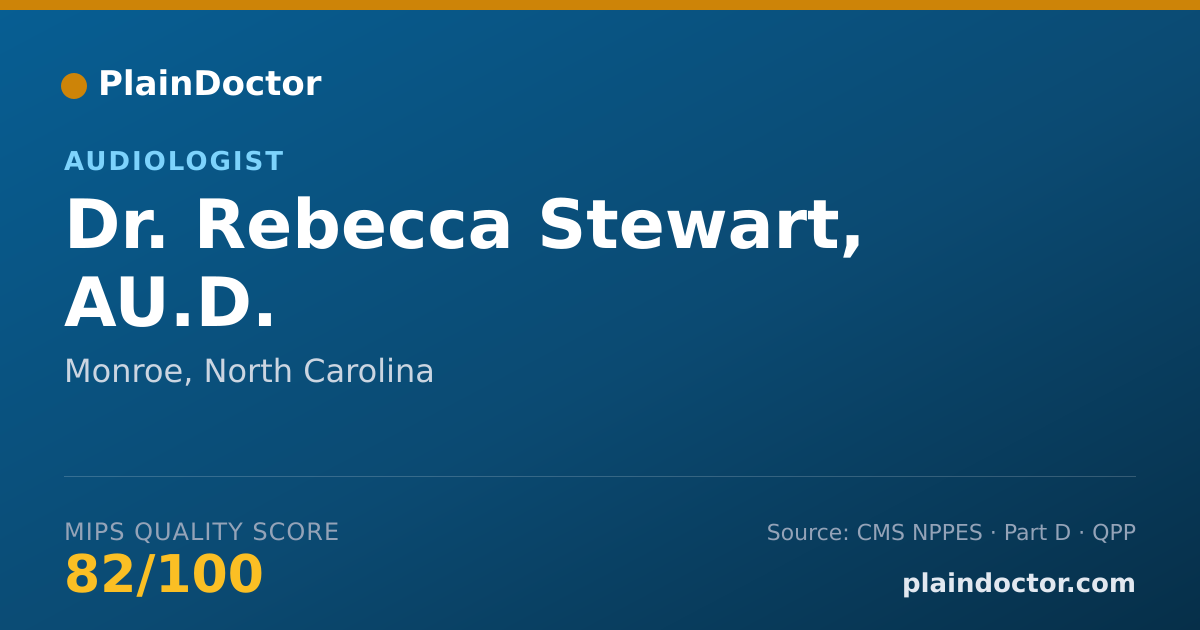 Shareable card for Rebecca Stewart, AU.D. - Audiologist, Monroe, NC