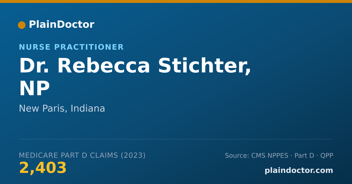 Shareable card for Rebecca Stichter, NP - Nurse Practitioner, New Paris, IN