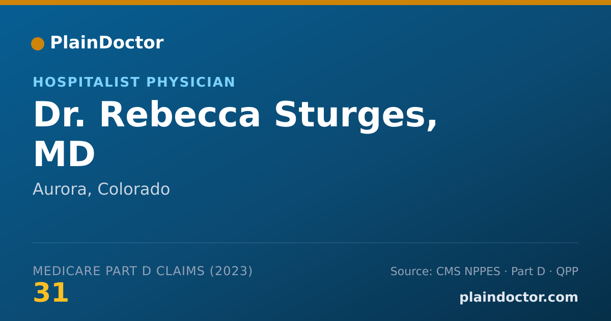 Shareable card for Rebecca Sturges, MD - Hospitalist Physician, Aurora, CO