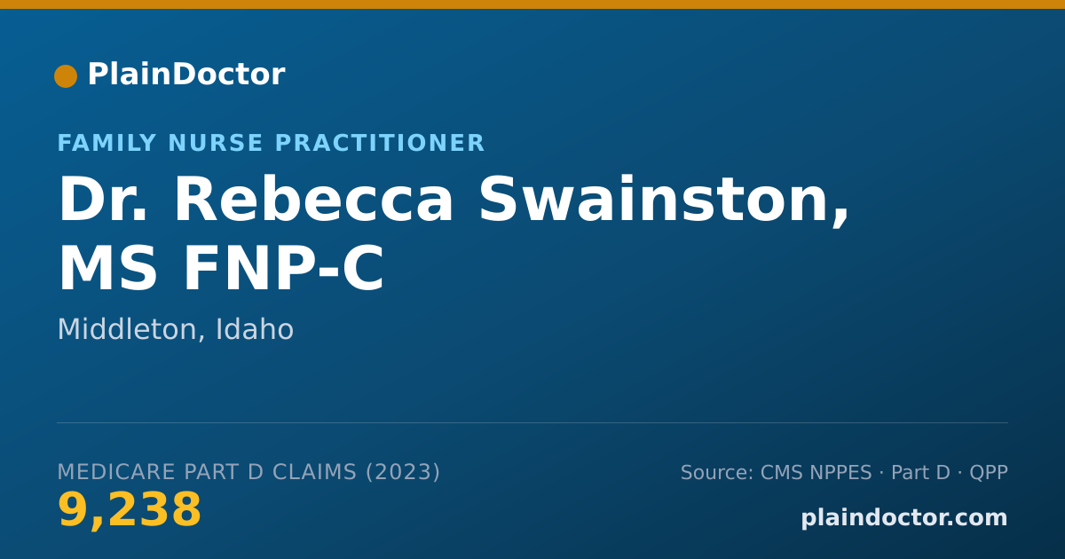Shareable card for Rebecca Swainston, MS FNP-C - Family Nurse Practitioner, Middleton, ID