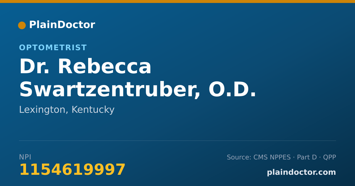 Shareable card for Rebecca Swartzentruber, O.D. - Optometrist, Lexington, KY
