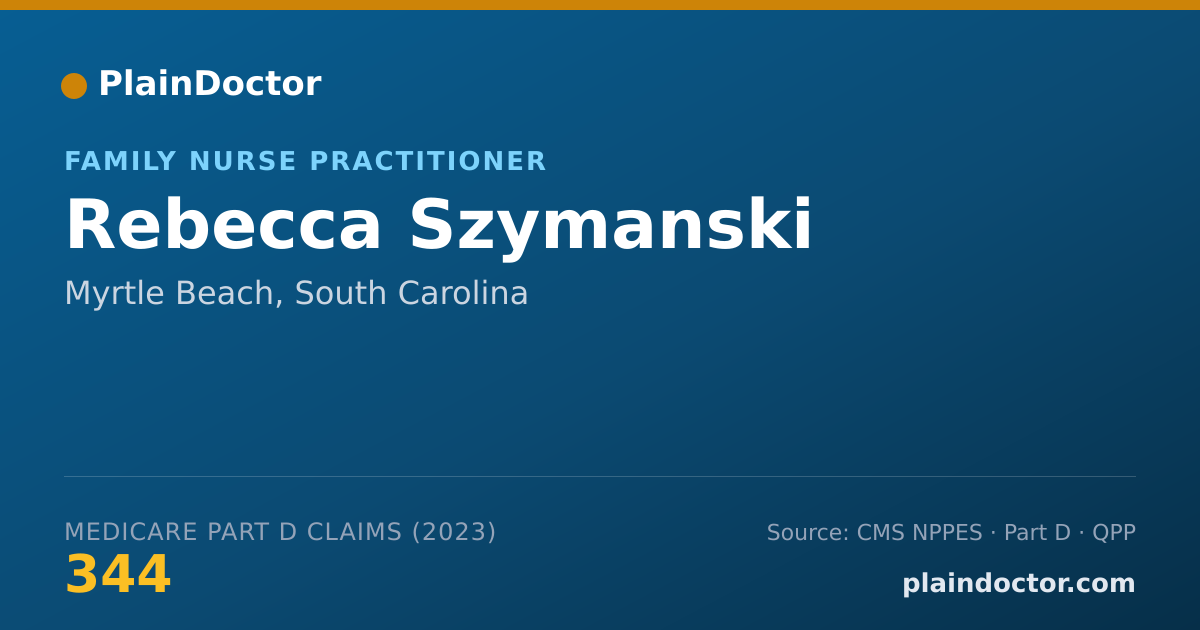 Shareable card for Rebecca Szymanski - Family Nurse Practitioner, Myrtle Beach, SC