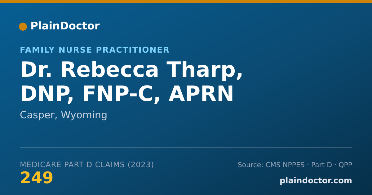 Shareable card for Rebecca Tharp, DNP, FNP-C, APRN - Family Nurse Practitioner, Casper, WY
