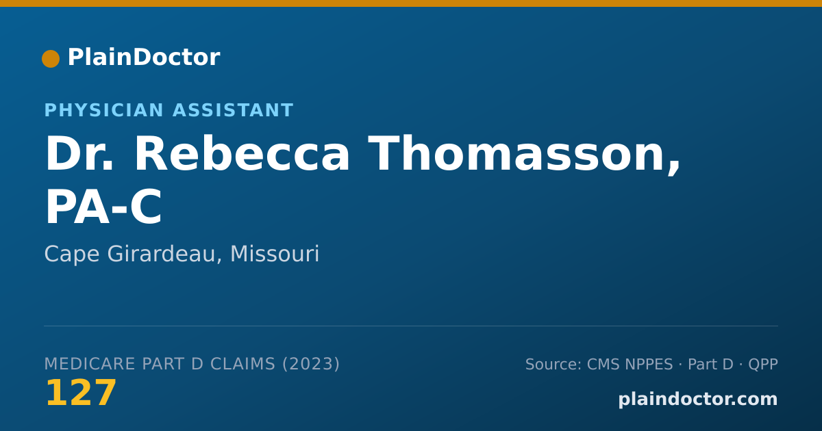 Shareable card for Rebecca Thomasson, PA-C - Physician Assistant, Cape Girardeau, MO