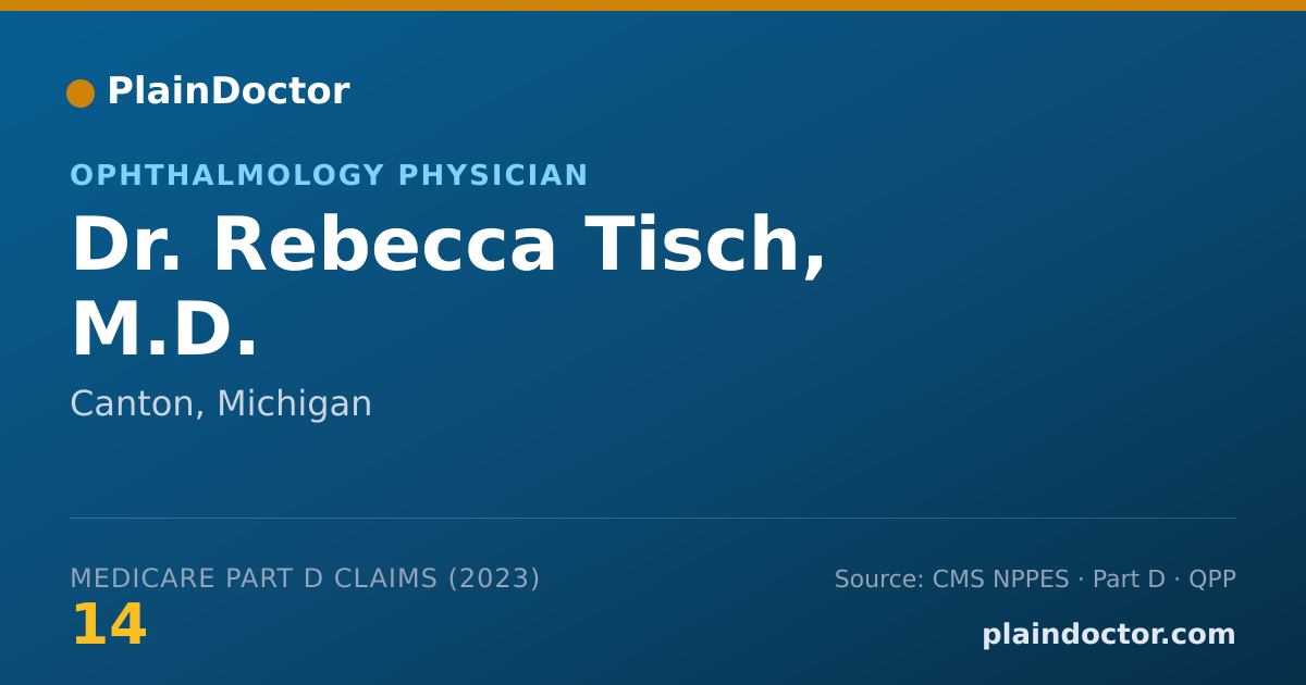 Shareable card for Rebecca Tisch, M.D. - Ophthalmology Physician, Canton, MI