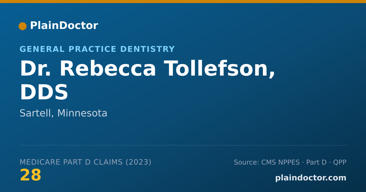 Shareable card for Rebecca Tollefson, DDS - General Practice Dentistry, Sartell, MN