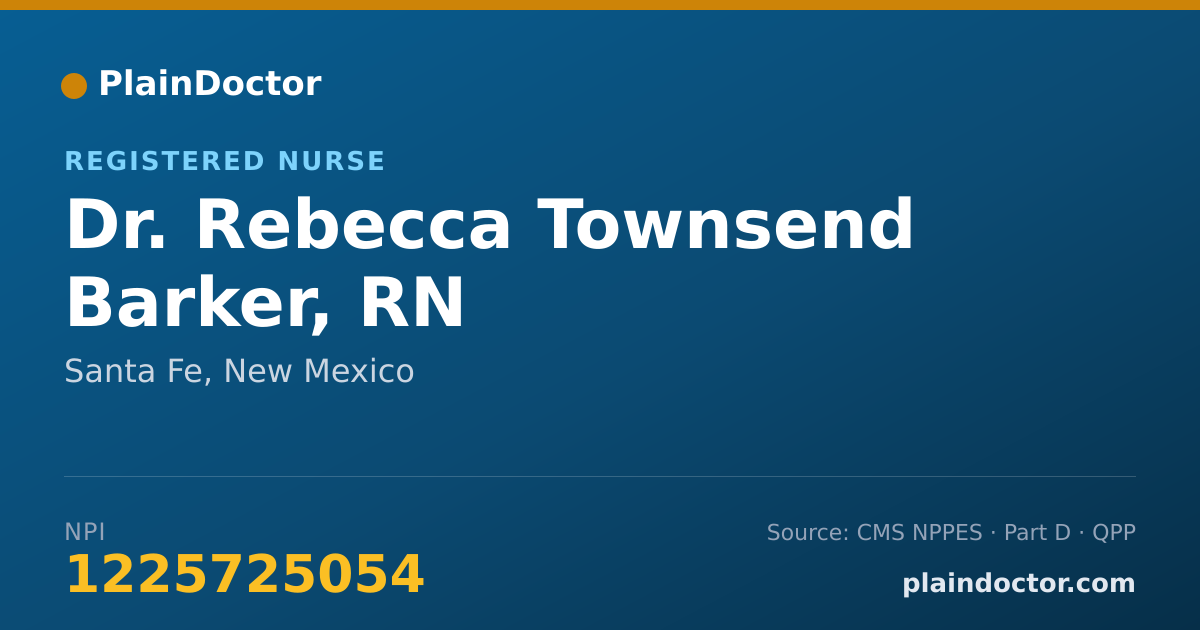 Shareable card for Rebecca Townsend Barker, RN - Registered Nurse, Santa Fe, NM
